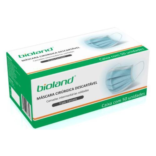 Máscara Cirúrgica Descartável Tripla Camada - Bioland