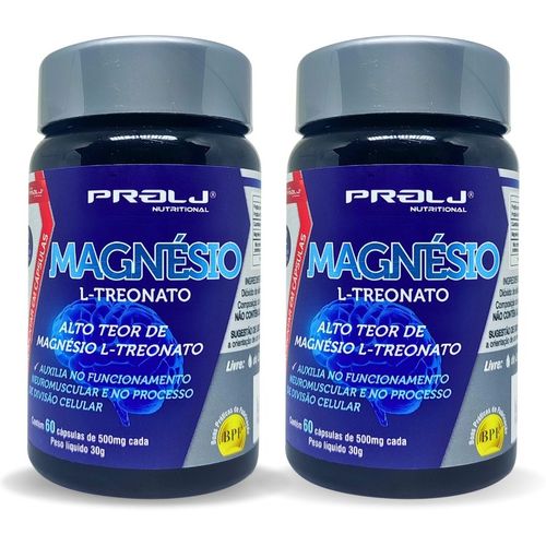 MAGNÉSIO L-TREONATO 500mg 120 CÁPSULAS KIT 2