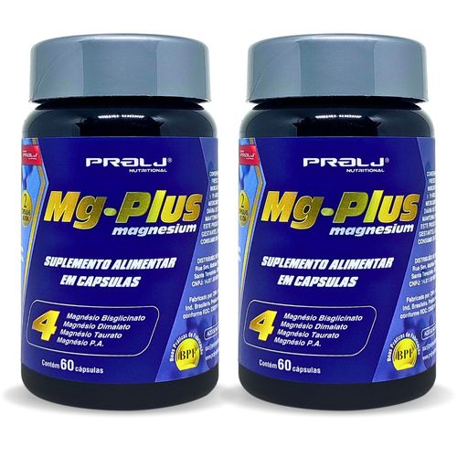 MG PLUS 4 MAGNÉSIO 500MG 60 CÁPSULAS KIT 2