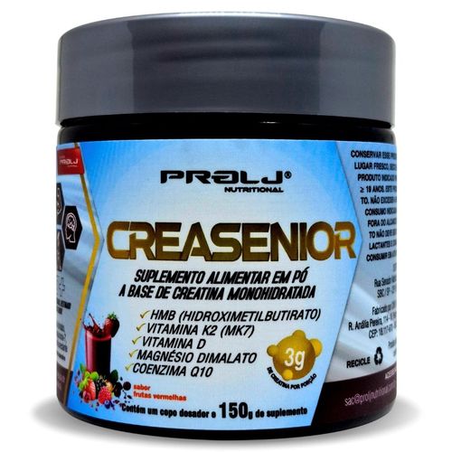 CREASENIOR CREATINA MONOHIDRATADA 150g SABOR FRUTAS VERMELHAS