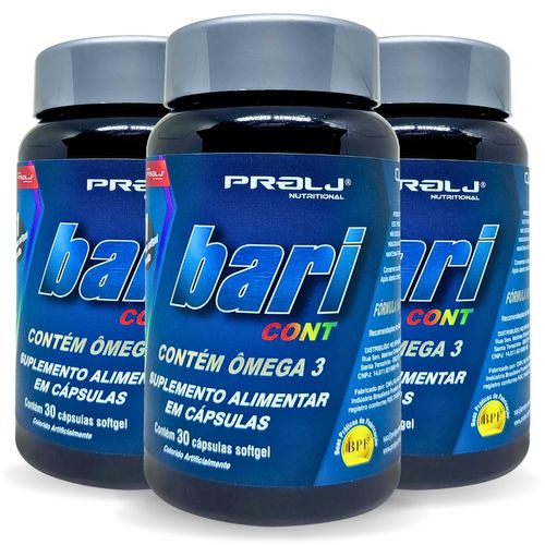 Kit 3 Bari Cont Bariatric 30 Cápsulas Softgel | Nutrição Para Bariátricos | Prolj Nutritional BARI CONT BARIATRIC 30 CÁPSULAS SOFTGEL KIT 3