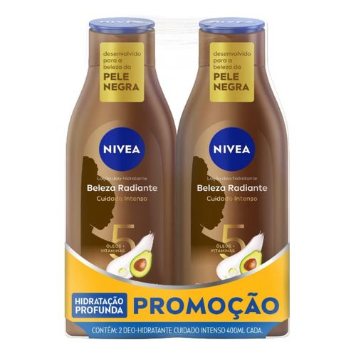 Pack Hidratante Nivea Beleza Radiante 400ml com 2 unidades