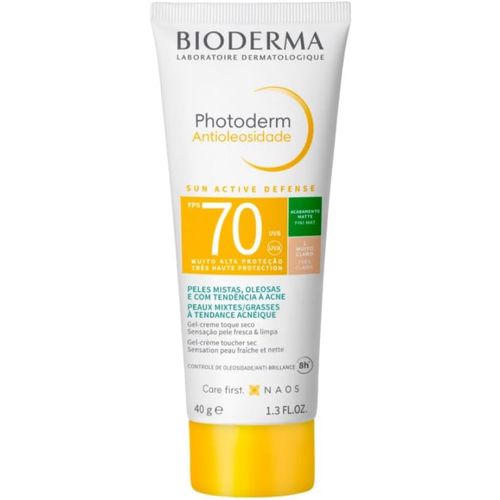 Protetor Solar Facial com Cor Bioderma Photoderm Antioleosidade FPS 70 - Cor 1 - Muito Claro