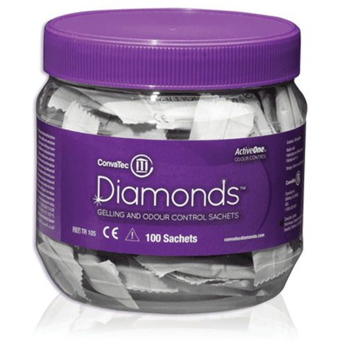 Sachês Gelificantes Diamonds para Bolsas de Colostomia Ileostomia - ConvaTec BR10273 ( Ref TR105 ) Tamanho:10 unidades Tamanho:10 unidades