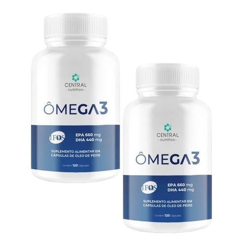 2x Ômega 3 Ifos-660 EPA-440 DHA- 120 Caps. Central Nutrition Sem Sabor