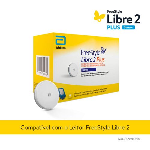 Sensor Freestyle Libre 2 Plus Abbott 1 Unidade - Drogarias Pacheco