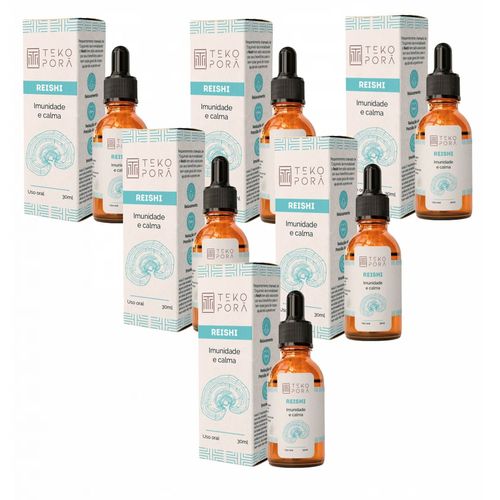 6x Extrato Reishi - Ganoderma Lucidum- 30ml- Teko Porã sem sabor