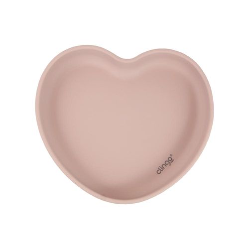 Prato De Silicone Com Ventosa Coração Rosa - Clingo