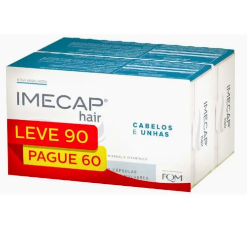 IMECAP HAIR 90 cápsulas queda de cabelo