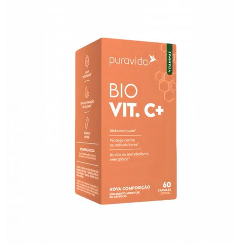 Bio Vit C+ Puravida - 60 Cápsulas - Vitamina C Sem Sabor