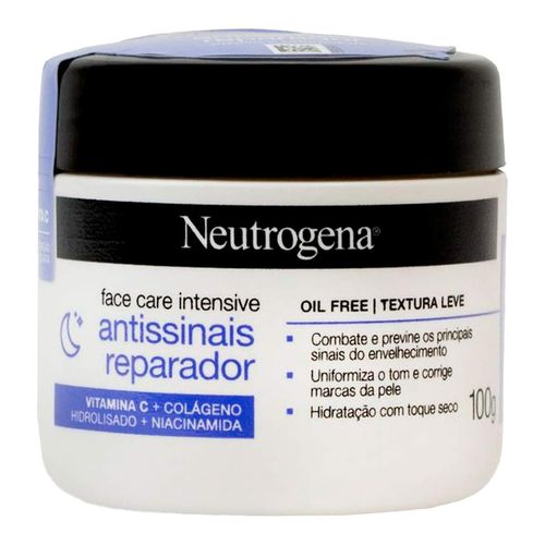 Creme Facial Neutrogena Antissinais Face Care Intensive Reparador Oil Free 100G