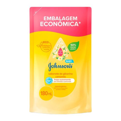 Sabonete Líquido Glicerina Johnson’s Baby Camomila 180Ml Refil