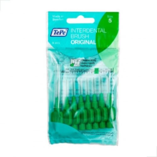 Escova Interdental 0.80mm Verde TePe Limpeza Eficiente Pontes Fixas Coroas Cuidados Orais Avançados Higiene Prática Comp