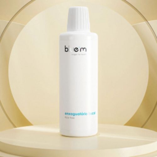 Enxaguatório Bucal BlueM 500ml Higiene Bucal Completa Oxigênio Ativo Saúde Oral Avançada Proteção Dental Gengivas Saudáv