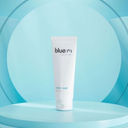 Creme Oral BlueM 75ml Regeneração Bucal Avançada Hidratação Saliva Oxigênio Ativo Saúde Gengival Prevenção Cáries