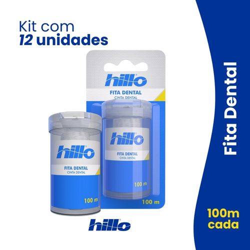 Kit 12 Fita Dental 100m Hillo Econômico