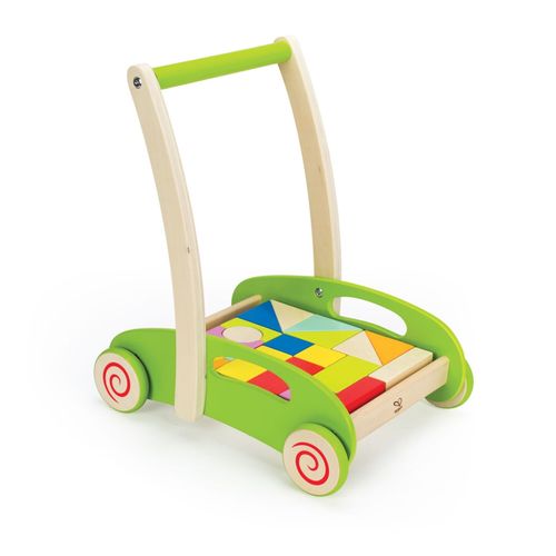 Andador Infantil Divertido em Madeira Verde - Hape Andador Infantil Divertido em Madeira Verde - Hape
