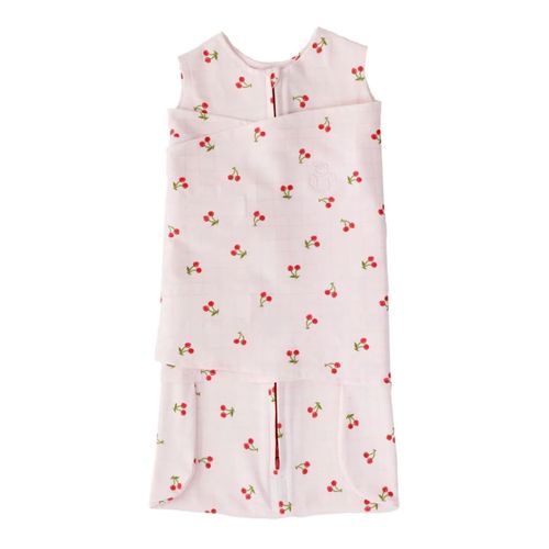 Saco de Dormir Swaddle em Algodão Rosa Cereja - Casulo