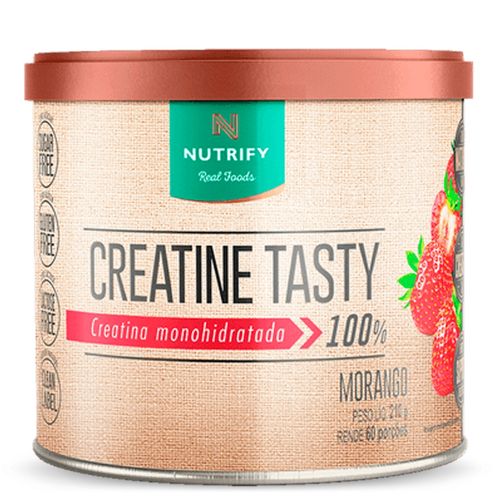 Creatina Tasty Monohidratada 210g Sabor Morango Nutrify