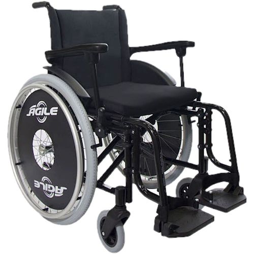 Cadeira de Rodas Agile Jaguaribe - Preta - 46cm