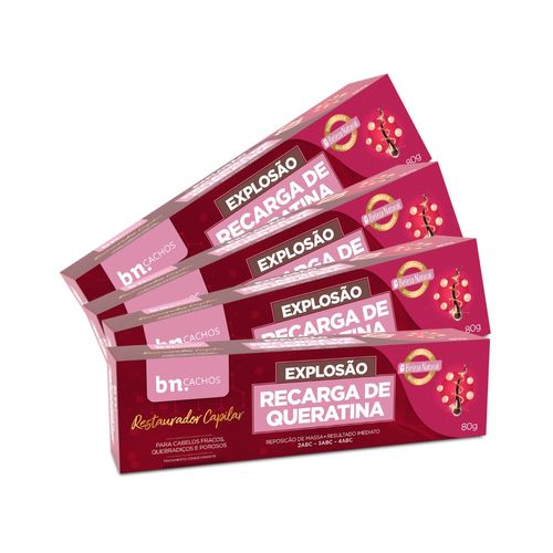 Kit Explosão Recarga de Queratina 80g (4 itens) | BN Cachos Kit Explosão Recarga de Queratina 80g (4 itens) Kit Explosão Recarga de Queratina 80g (4 itens) | BN Cachos Kit Explosão Recarga de Queratina 80g (4 itens)