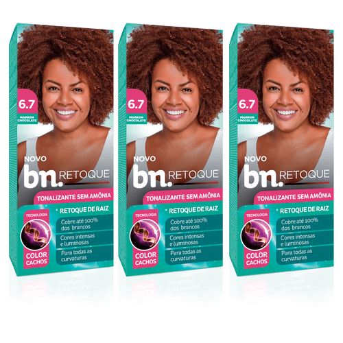 Kit Tonalizante Sem Amônia Marrom Chocolate 6.7 90g (3 itens) | BN Cachos Kit Tonalizante Marrom Chocolate 6.7 Sem Amônia 90g (3 itens) Kit Tonalizante Sem Amônia Marrom Chocolate 6.7 90g (3 itens) | BN Cachos Kit Tonalizante Marrom Chocolate 6.7 Sem Amônia 90g (3 itens)