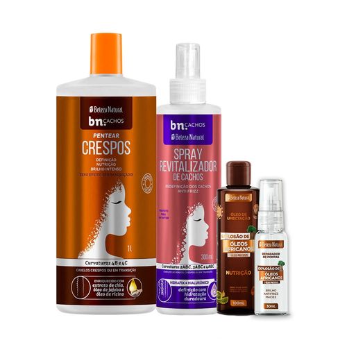 Kit Creme de Pentear Crespos 1l + Spray Revitalizador + Óleo de Umectação + Reparador de Pontas (4 itens) | BN Cachos Kit Creme de Pentear Crespos 1l + Spray Revitalizador + Óleo de Umectação + Reparador de Pontas (4 itens) Kit Creme de Pentear Crespos 1l + Spray Revitalizador + Óleo de Umectação + Reparador de Pontas (4 itens) | BN Cachos Kit Creme de Pentear Crespos 1l + Spray Revitalizador + Óleo de Umectação + Reparador de Pontas (4 itens)