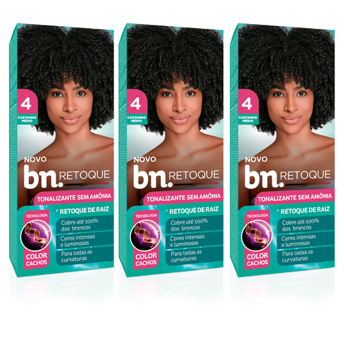 Kit Tonalizante Sem Amônia Castanho Médio 4.0 90g (3 itens) | BN Cachos Kit Tonalizante Castanho Médio 4.0 Sem Amônia 90g (3 itens) Kit Tonalizante Sem Amônia Castanho Médio 4.0 90g (3 itens) | BN Cachos Kit Tonalizante Castanho Médio 4.0 Sem Amônia 90g (3 itens)
