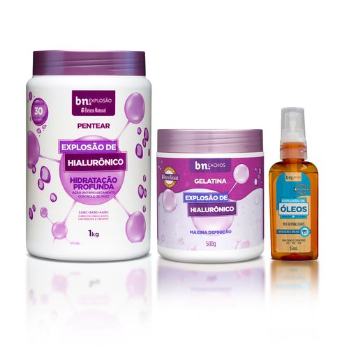 Kit com Creme de Pentear + Gelatina Explosão de Hialurônico + Óleo de Jojoba e Argan | BN Cachos Kit com Creme de Pentear + Gelatina Explosão de Hialurônico + Óleo de Jojoba e Argan Kit com Creme de Pentear + Gelatina Explosão de Hialurônico + Óleo de Jojoba e Argan | BN Cachos Kit com Creme de Pentear + Gelatina Explosão de Hialurônico + Óleo de Jojoba e Argan