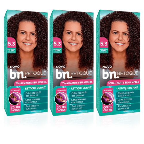 Kit Tonalizante Sem Amônia Castanho Claro Dourado 5.3 90g (3 itens) | BN Cachos Kit Tonalizante Castanho Claro Dourado 5.3 Sem Amônia 90g (3 itens) Kit Tonalizante Sem Amônia Castanho Claro Dourado 5.3 90g (3 itens) | BN Cachos Kit Tonalizante Castanho Claro Dourado 5.3 Sem Amônia 90g (3 itens)