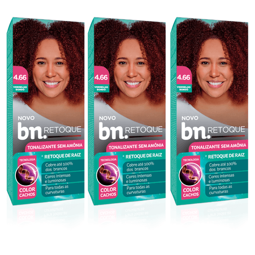 Kit Tonalizante Sem Amônia Vermelho Bordô 4.66 90g (3 itens) | BN Cachos Kit Tonalizante Vermelho Bordô 4.66 Sem Amônia 90g (3 itens) Kit Tonalizante Sem Amônia Vermelho Bordô 4.66 90g (3 itens) | BN Cachos Kit Tonalizante Vermelho Bordô 4.66 Sem Amônia 90g (3 itens)