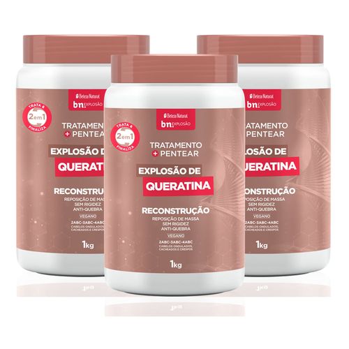 Kit Creme de Pentear e Tratamento Explosão de Queratina 2 em 1 1Kg (3 itens) | BN Cachos Kit Creme de Pentear e Tratamento Explosão de Queratina 2 em 1 1Kg (3 itens) Kit Creme de Pentear e Tratamento Explosão de Queratina 2 em 1 1Kg (3 itens) | BN Cachos Kit Creme de Pentear e Tratamento Explosão de Queratina 2 em 1 1Kg (3 itens)