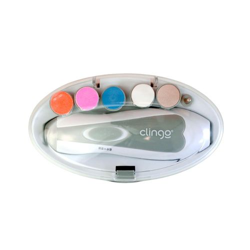 Lixa de Unhas Elétrico Cinza e Branco Clingo Lixa de Unhas Elétrico Cinza e Branco Clingo