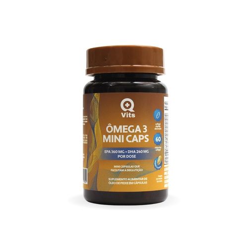 Ômega 3 DHA 360mg EPA 240mg QMaisVits 60 Mini Caps Softgel