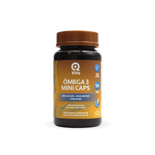 Ômega 3 EPA 540mg DHA 360mg QMaisVits 120 Mini Caps Softgel