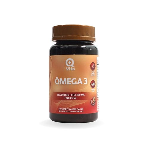 Ômega 3 1000mg EPA 540mg DHA 360mg QMaisVits 60 Cápsulas Softgel