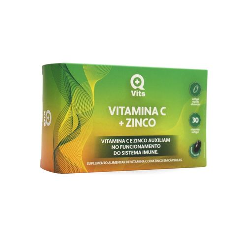 Vitamina C + Zinco QMaisVits 30 Cápsulas Softgel