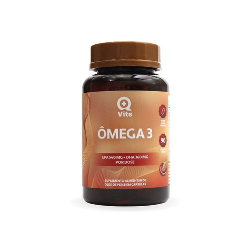 Ômega 3 1000mg EPA 540mg DHA 360mg QMaisVits 90 Cápsulas Softgel