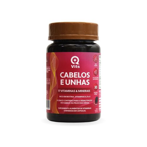 Cabelos e Unhas QMaisVits 30 Cápsulas Softgel Cabelos e Unhas QMaisVits 30 Cápsulas Softgel