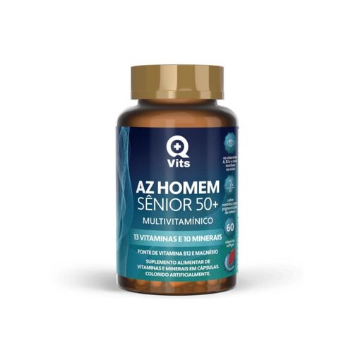 AZ Homem Sênior 50+ Completo QMaisVits 60 Cápsulas Softgel