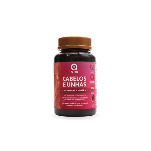 Cabelos e Unhas QMaisVits 120 Cápsulas Softgel