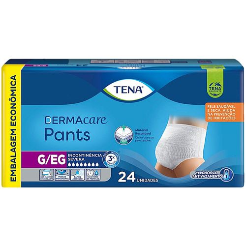 Roupa Íntima Tena Pants Dermacare Tam G/EG 24 unidades