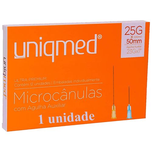 Microcânula Ultra-Premium 25Gx50mm Agulha Auxiliar 23Gx1 - unidade Microcânula Ultra-Premium 25Gx50mm Agulha Auxiliar 23Gx1 - unidade