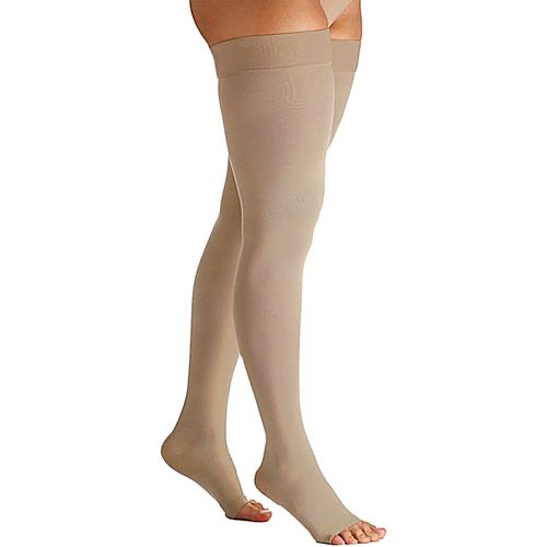 Meia 7/8 Essencial Conforto Sigvaris 15-20mmHg Natural Escuro Aberta P2