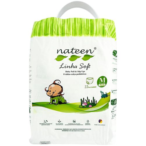 Fralda-Calça Pediátrica Nateen Soft M 22 unidades Fralda-Calça Pediátrica Nateen Soft M 22 unidades