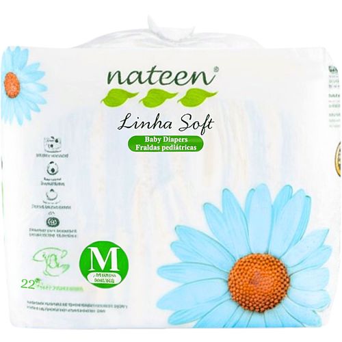 Fralda Slip Pediátrica Nateen Soft - 22 unidades - M Fralda Slip Pediátrica Nateen Soft - 22 unidades - M