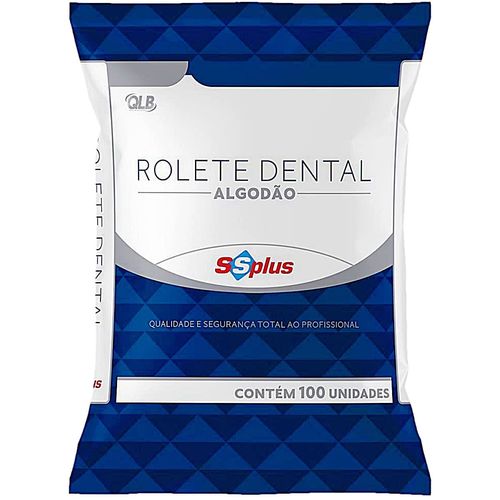 Algodão Rolete Dental SSPlus - 100 unidades Algodão Rolete Dental SSPlus - 100 unidades