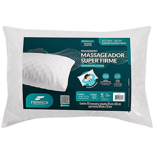 Travesseiro Massageador Super Firme Fibrasca Travesseiro Massageador Super Firme Fibrasca