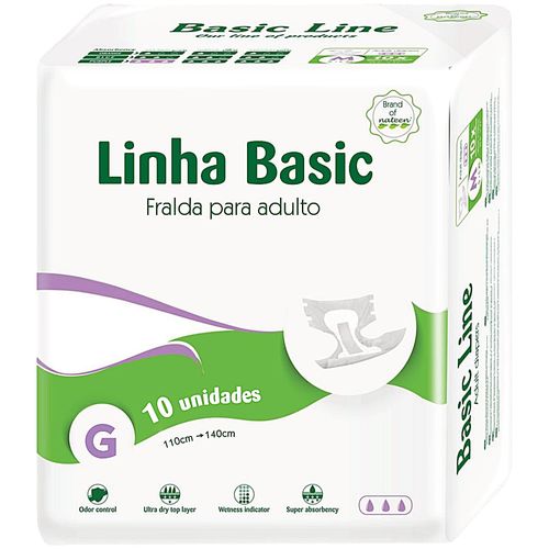 Fralda Slip Adulto Nateen Basic G 10 unidades Fralda Slip Adulto Nateen Basic G 10 unidades