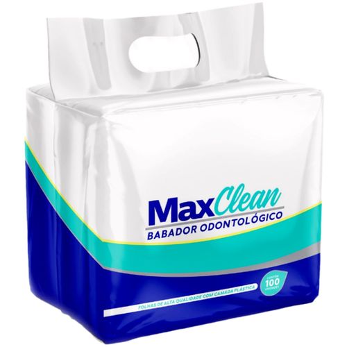 Babador Odontologico Descartavél Max Clean - 100 unidades Babador Odontologico Descartavél Max Clean - 100 unidades